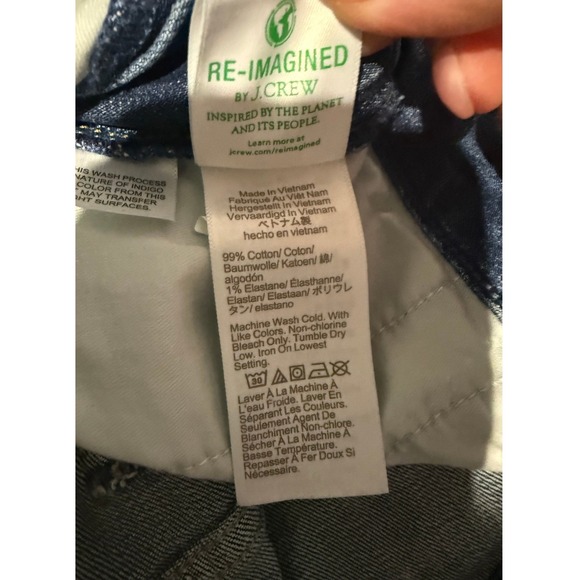 J.Crew Curvy Vintage Slim Straight Jeans 32x28 Fair Daybreak Wash Denim Faded - Picture 4 of 6